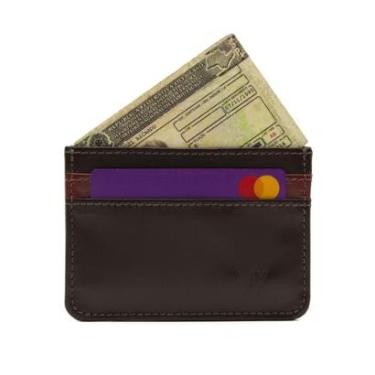Imagem de Carteira Vagas Em Couro Cafe-Masculino
