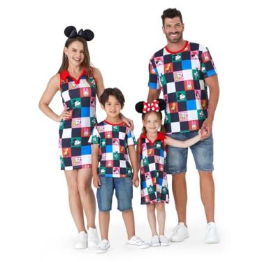 Imagem de Disney Mickey and Friends Family Matching Outfits Mommy and Me Vestidos Manga Curta Bodycon e Camisetas Conjunto Multicolorido, Multicor, 2 Anos