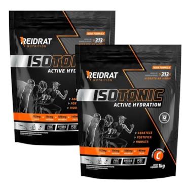 Imagem de 2x Isotonico em Pó 1Kg Reidrat - igual Gatorade - Pré Intra e Pós Treino - Rico em vitamina C (2x Refil, Maracujá)