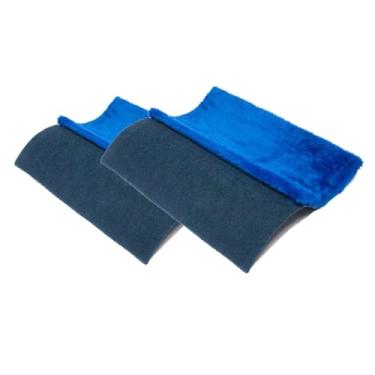 Imagem de Cama Arranhador Onda de Carpete E Pelúcia Para Gato KIT com 2 unidades (Azul)