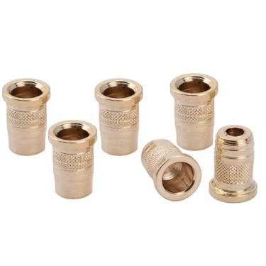 Imagem de Musiclily Pro 11mm Aço Buchas Superior String Ferrules para Guitarra Telecaster Strat, Dourada (6 Peças)
