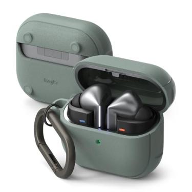 Imagem de Ringke Capa magnética ônix projetada para Samsung Galaxy Buds 3 Pro e 3 e 3 FE [compatível com MagSafe] Evita manchas oleosas e sensação boa na mão, capa antiderrapante - verde sálvia