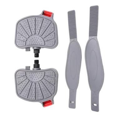 Imagem de UGPLM Pedais de bicicleta ergométrica de 2 peças com alças ajustáveis Tiras alargadas 1/2 ou 9/16 Substituições para bicicleta estacionária em casa ou, Eixo de 0.5 polegadas