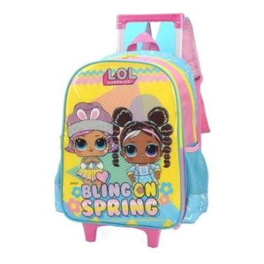 Imagem de Mochila de Rodinhas Com Alça Luxcel Lol Azul-Feminino