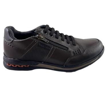 Imagem de Sapatenis Masculino Pegada em Couro Legitimo com Ziper (Marrom, BR, Adulto, Numérico, 39)