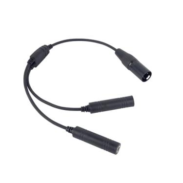 Imagem de Pdflie Macho fêmea GA plugue duplo para Airbus 5 pinos XLR cabo conector adaptador de fone de ouvido compatível com a maioria das principais marcas de fones de ouvido de avião piloto