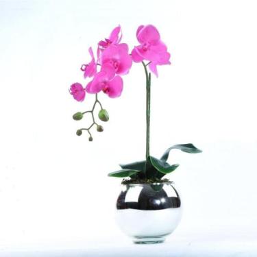 Imagem de Arranjo de Orquídea Pink em Aquário Espelhado Íris - Vila das Flores
