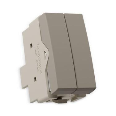 Imagem de Interruptor Duplo Paralelo Argila Sleek MarGirius, Argila