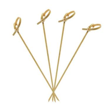 Imagem de Espetinho De Bambu Nó 15 Cm Decoração Restaurante 100 Un - Oriental