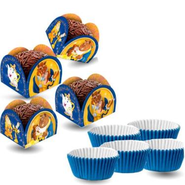 Imagem de Kit forminhas de doces doces festa Bela e a Fera Anive 150 u - Regina