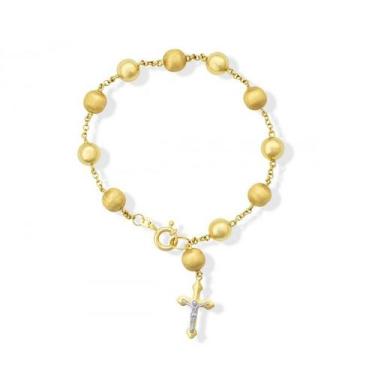 Imagem de Pulseira em Ouro 18K Terço de mão 7mm - Elegancy Joias