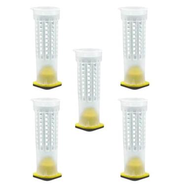 Imagem de Gaiola Tubo Completa Kit 5 Unidades Criar Rainha Apicultura - SR APICU