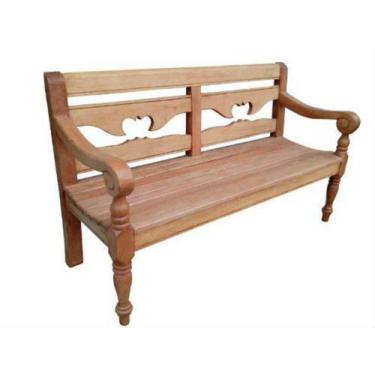 Imagem de Banco Rústico Naipe Vazado em Madeira de Demolição - Cód 1367 - Barroc