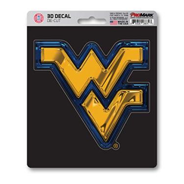 Imagem de Decalque 3D FANMATS NCAA West Virginia Mountaineers, azul, tamanho único