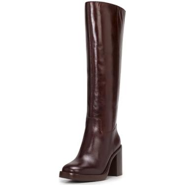 Imagem de Vince Camuto Bota de cano alto feminina Gibi, Mogno escuro, 41