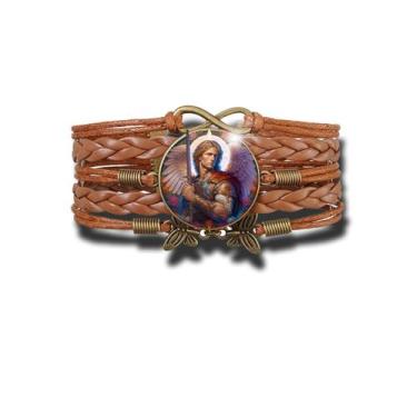 Imagem de Pulseira Feminina Miguel Arcanjo Ajustável - RECANTO ASTRAL