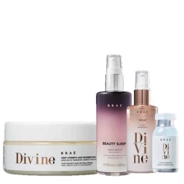 Imagem de BRAÉ Divine Mascara 200g Serum Reparador 60ml Ampola 13ml e Beauty Sle