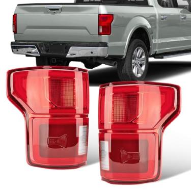 Imagem de Autoverve Luzes traseiras para Ford F150 F-150 2018 2019 2020 Tampa traseira de freio LED traseira lente com montagem de ponto cego lado esquerdo do motorista direito do passageiro KL3Z13405B