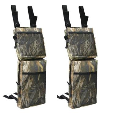Imagem de Unifizz 2 peças de camuflagem quadriciclo quadriciclo 4 rodas para armazenamento de carga sacos de caça bolsas de selim com zíper para esportista Po-laris para Ya-maha para Ho-nda FourTrax
