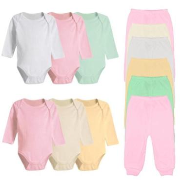 Imagem de Kit 12 Peças Body Manga Longa E Mijão Roupa De Bebê Algodão - Koala Ba