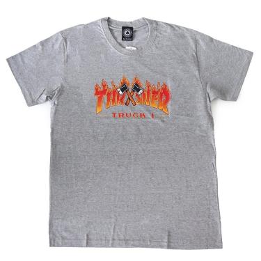 Imagem de Camiseta Thrasher Magazine Truck Logo - Cinza Mescla-Masculino