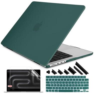 Imagem de DONGKE Compatível com capa M5 MacBook Pro 14 polegadas M4 M3 M2 M1 2026 2024-2021 A3427 A3426 A3434 A3112 A3401 A3185 A2918 A2992 A27792 A244 2 Pro Max, capa rígida de plástico, azul-petróleo fosco