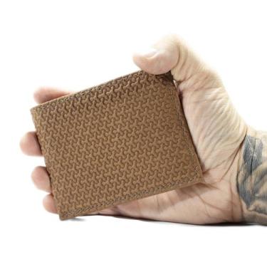 Imagem de Carteira Masculina Em Couro Simples Estampada Envio Imediato Para Todo