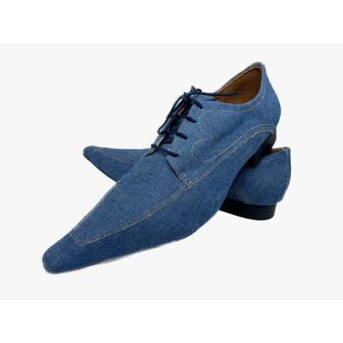 Imagem de Sapato Masculino Italiano Em Brim Jeans Ref: D736 - ART SAPATOS