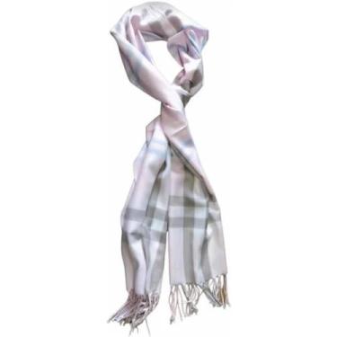 Imagem de Cachecol Feminino Lenço Pashimina Xale Echarpe Xadrez - avivi
