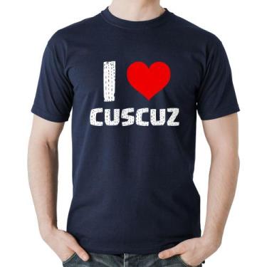 Imagem de Camiseta Algodão I love cuscuz - Foca na Moda, Marinho, G