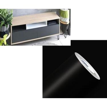 Imagem de Envelopamento adesivo vinil contact moveis 4Mx50cm Preto Fosco - Creat