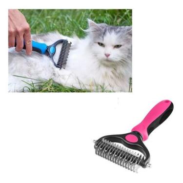 Imagem de Escova Rasqueadeira Profissional Desembolador Dupla 26 Dente - pet sho