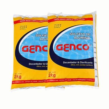Imagem de Kit 2X Sulfato Alumínio Decantador Clarificante Genco 2 Kg