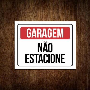 Imagem de Placa Sinalização Não Estacione Garagem 36X46