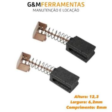 Imagem de Par Escovas de Carvão Para Ferramentas Esmerilhadeira Black Decker G73