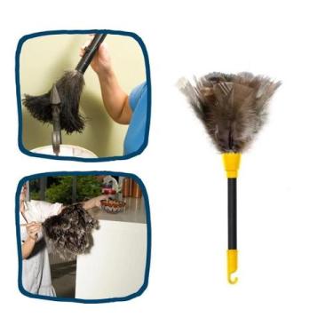 Imagem de Kit 02 Espanador De Pó Pena de Peru poeira Natural 32 cm - Eye produt