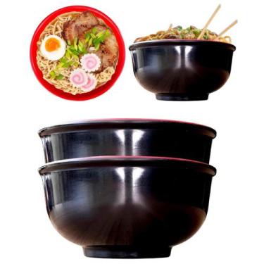 Imagem de 2 Tigelas Bowl Oriental Melamina Para Restaurante Japones 1,75L - Impo