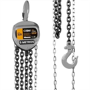 Imagem de Talha Manual Corrente 3 Toneladas Elevação 5 Metros CSM Levantar Ergue