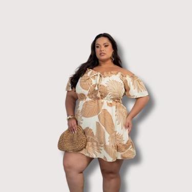 Imagem de Vestido Plus Size Estampado Ciganinha Elastec 0593 - Bellucy Modas, Cr