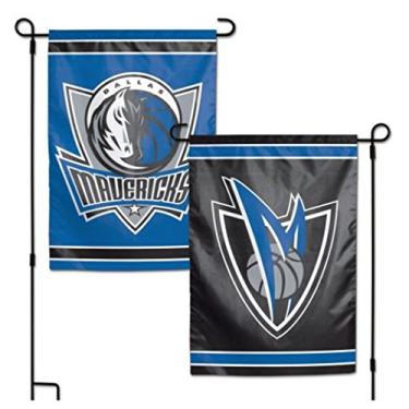 Imagem de Wincraft NBA Dallas Mavericks 32 cm x 45 cm logotipo da bandeira de jardim de 2 lados