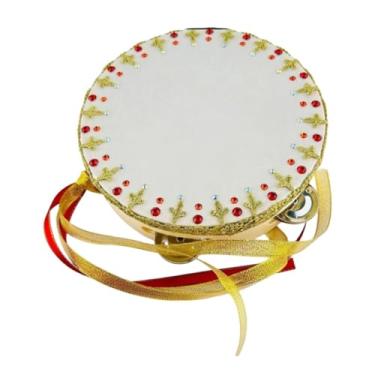 Imagem de Almencla Ballet dança pandeiro vermelho acessório de dança instrumento musical mão percussão ballet desempenho para dança educacional ktv, 8 Inch