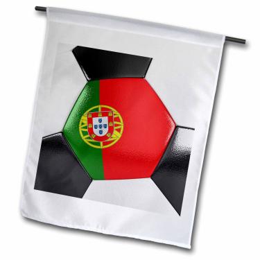 Imagem de 3dRose fl_181232_1" Bandeira de jardim bola de futebol Portugal, 30,5 x 45,7 cm