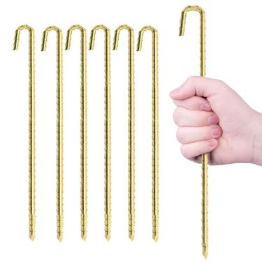 Imagem de Estacas de paisagem, pacote com 40, estacas de ancoragem de paisagem de jardim de 25 cm para tábua de terraço, bobina de borda de paisagem, barreira de grama, placa dobradora, forro de jardim, fixação