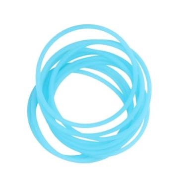 Imagem de Pulseiras de borracha macias e extremamente elásticas de silicone goma CUTICATE 10 peças Azul