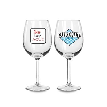 Imagem de Kit 24 Taças Cristal Vinho Personalizada C/Seu Logo Imagem Frase P/Aniversario Lembrancinha Noivado Madrinha Padrinho Festa Confraternização Restaurante Hotel