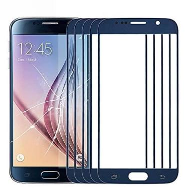 Imagem de HUANGYUNCHAO Acessórios telefônicos 10 pcs Lente de vidro externo da tela frontal para Samsung Galaxy S6 / G920F Substituição do telefone celular