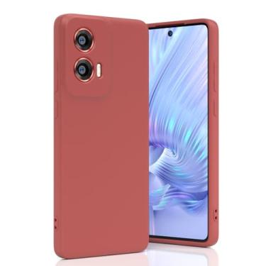Imagem de Boaixiaen Capa para celular Moto G Stylus 5G 2024, silicone líquido, fina, macia, TPU e proteção total à prova de choque, capa de telefone para G Stylus 5G 2024 (Hawthorn Red)