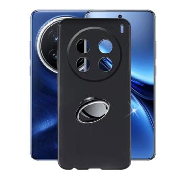 Imagem de Capa para celular Vivo X200 Pro V2405A, V2405DA com [suporte de anel de rotação de 360°], capa de telefone de silicone macio antiarranhões para Vivo X200 Pro V2405A, V2405DA, capa à prova de choque