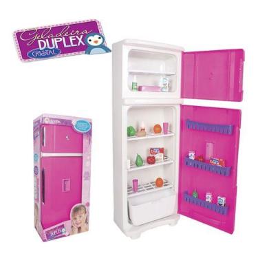 Imagem de Geladeira De Brinquedo Infantil Grande Duplex 65cm Oferta  - Lua de Cr