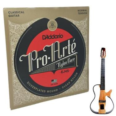 Imagem de Jogo de Cordas Daddario EJ45 em Nylon Core Para Violão Pro Arté - Pró 
